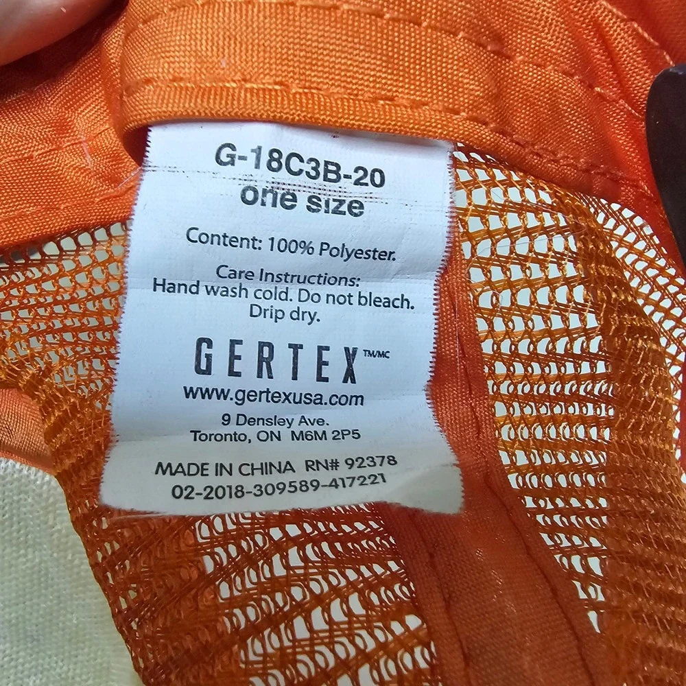 Gertex King 01 Trucker Hat Navy Blue Orange Mesh Snapback Cap G-18C3B-20